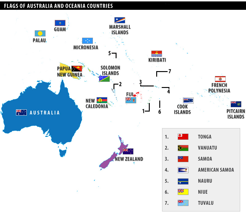Các Nước Châu Úc - Châu Đại Dương | Các Nước